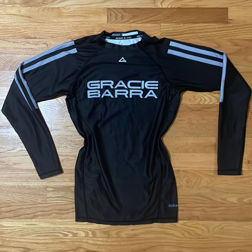 Gracie Barra Jiu Jitsu Long Sleeve Rash Guard by ADDIDAS
